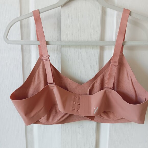 Knix Women's Pink Ginger Padded V-Neck Evolution Bra Size 5 38C 38D 40C - Picture 2 of 10